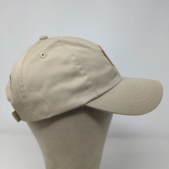 Rock Bottom Mug Club Men's Hat Tan Adjustable Embroidered Logo Slideback - Picture 6 of 11